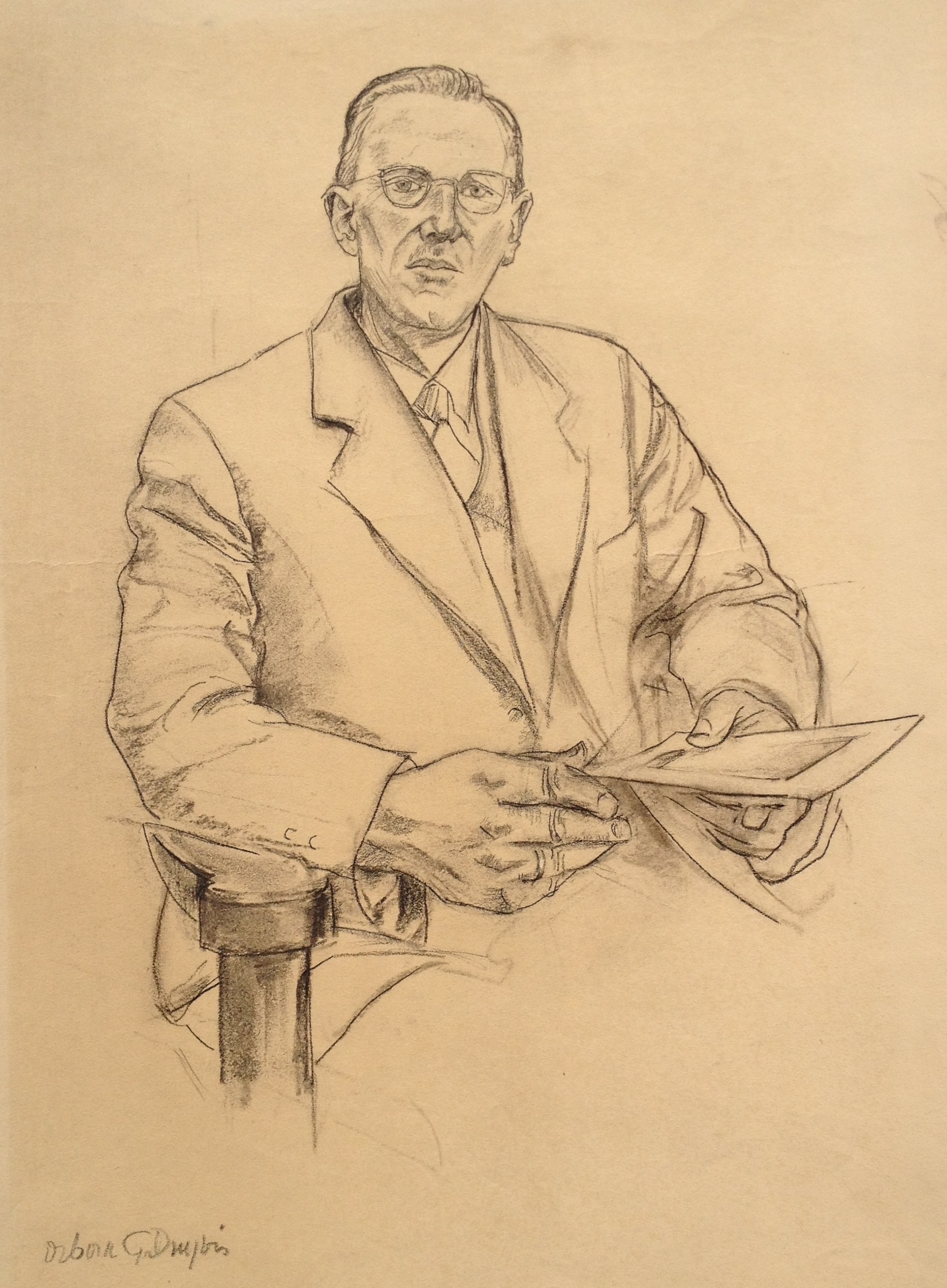 Portret van de kunsthistoricus W.Jos de Gruyter